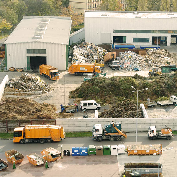 Luftaufnahme Wertstoffmarkt