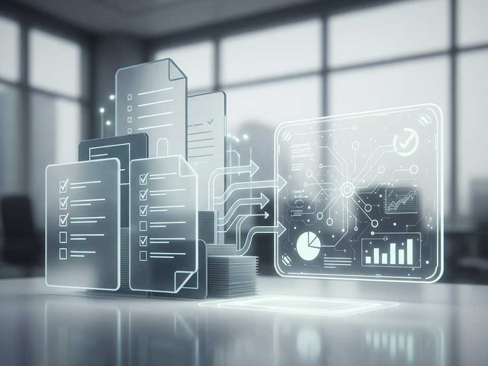 Stilisierte Darstellung eines Dashboards.
