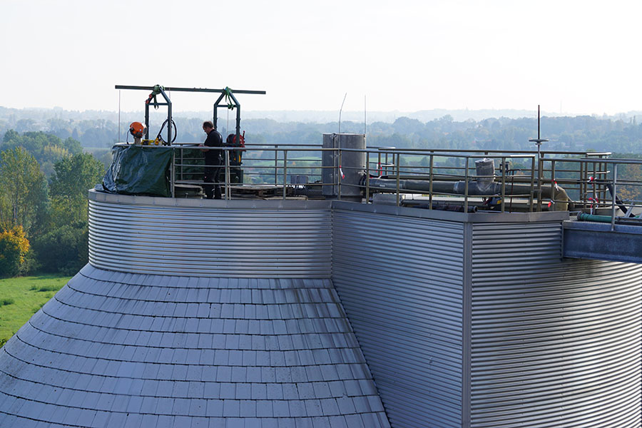 Stahlwinde auf dem Faulturm.