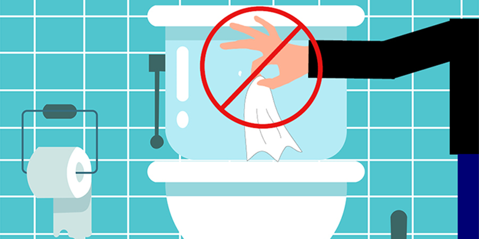 Gezeichnete Toilette.